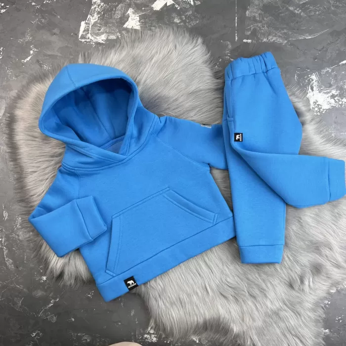 Спортивний дитячий костюм на флісі BEWARM Electric Blue