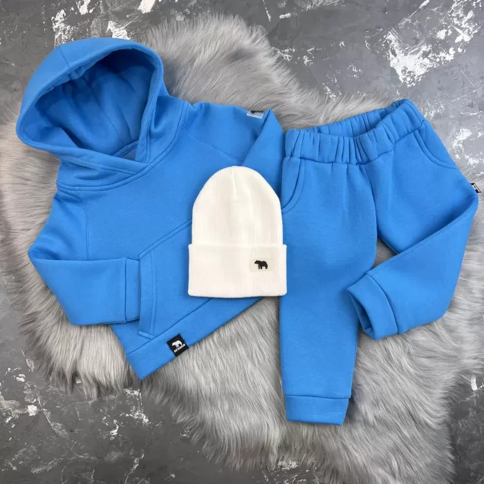 Спортивний дитячий костюм на флісі BEWARM Electric Blue