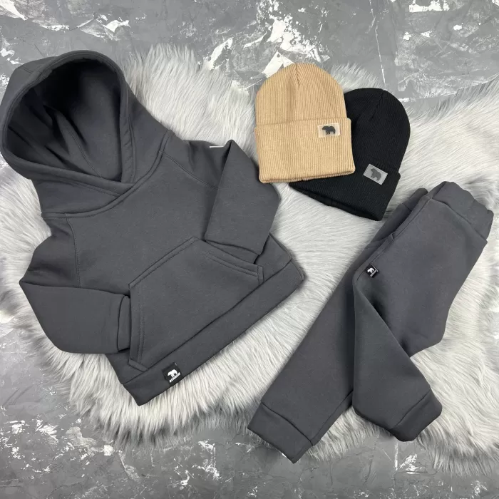 Спортивний дитячий костюм на флісі BEWARM Graphite