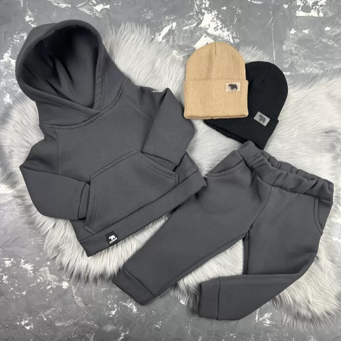 Спортивний дитячий костюм на флісі BEWARM Graphite