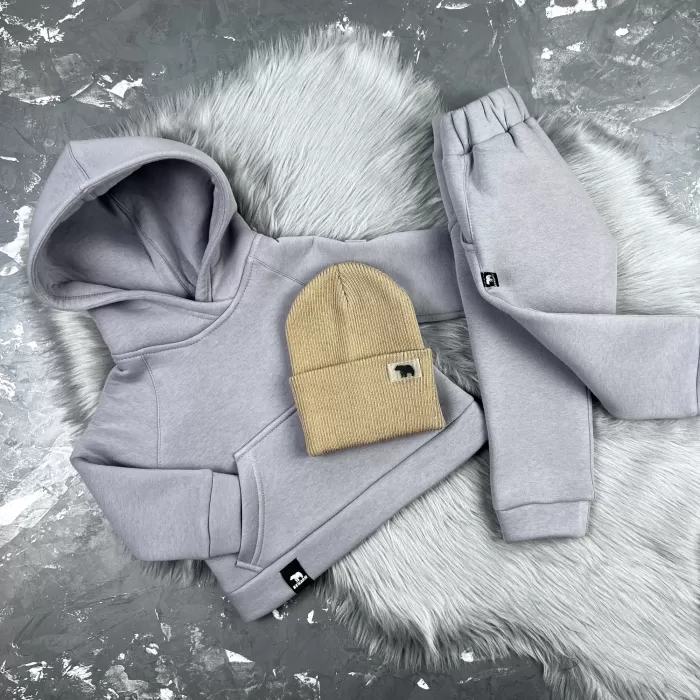 Спортивний дитячий костюм на флісі BEWARM midhight gray