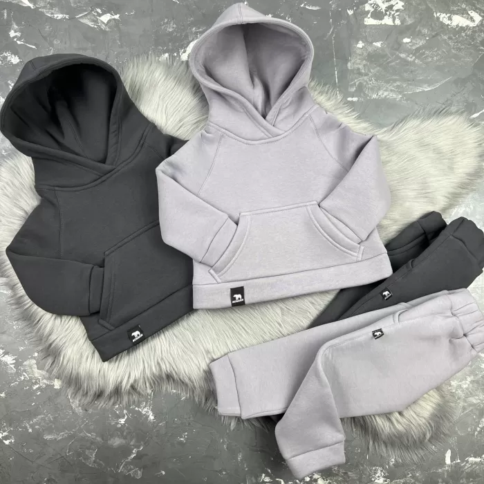 Спортивний дитячий костюм на флісі BEWARM midhight gray