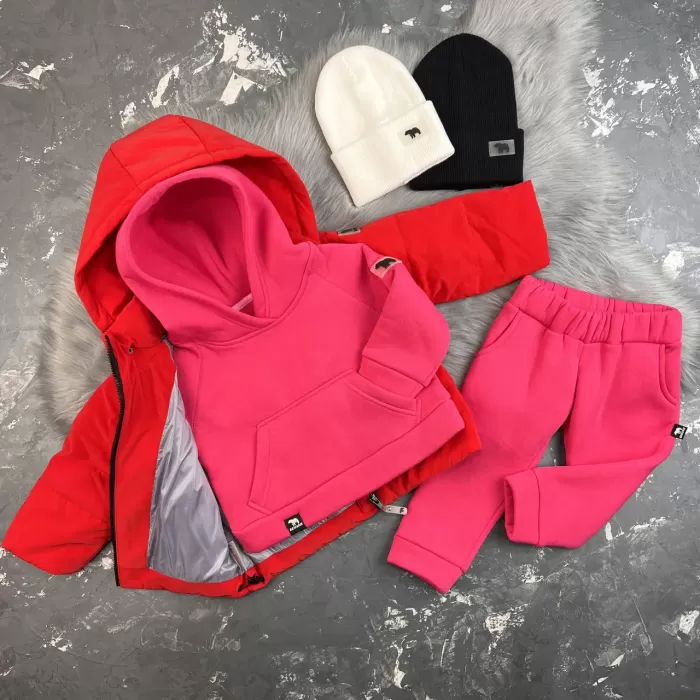 Спортивний дитячий костюм на флісі BEWARM Magenta