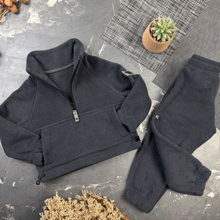 Спортивний дитячий костюм For Relax Polar Fleece BEWARM grafite