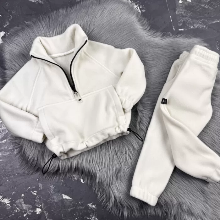 Спортивний дитячий костюм For Relax Polar Fleece BEWARM milk