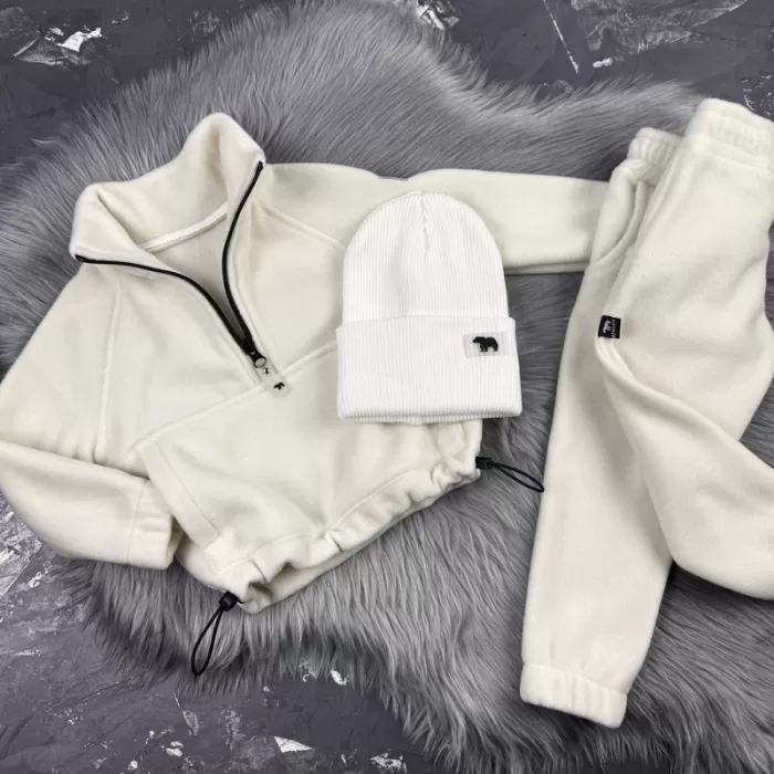 Спортивний дитячий костюм For Relax Polar Fleece BEWARM milk